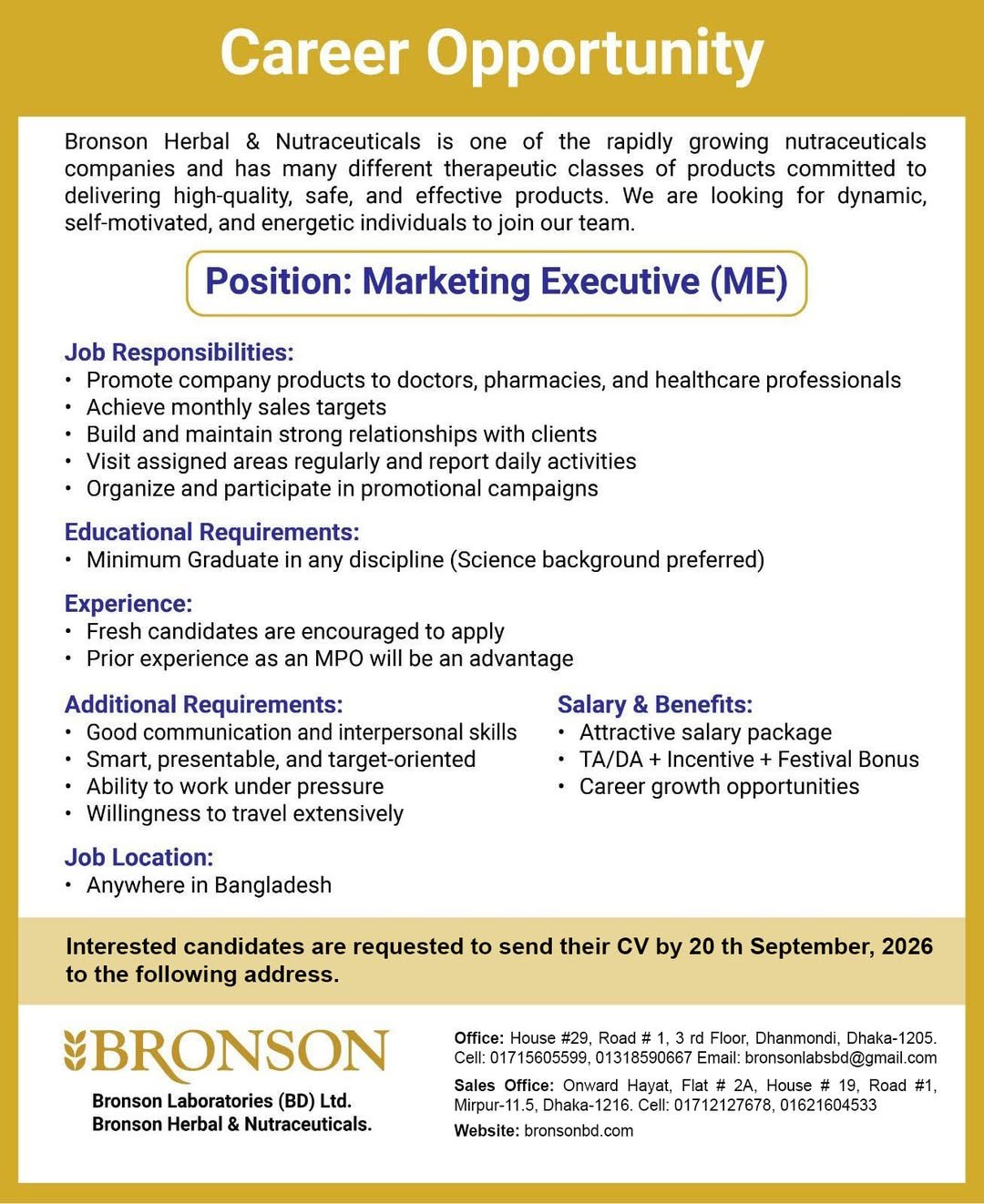 Bronson Careers